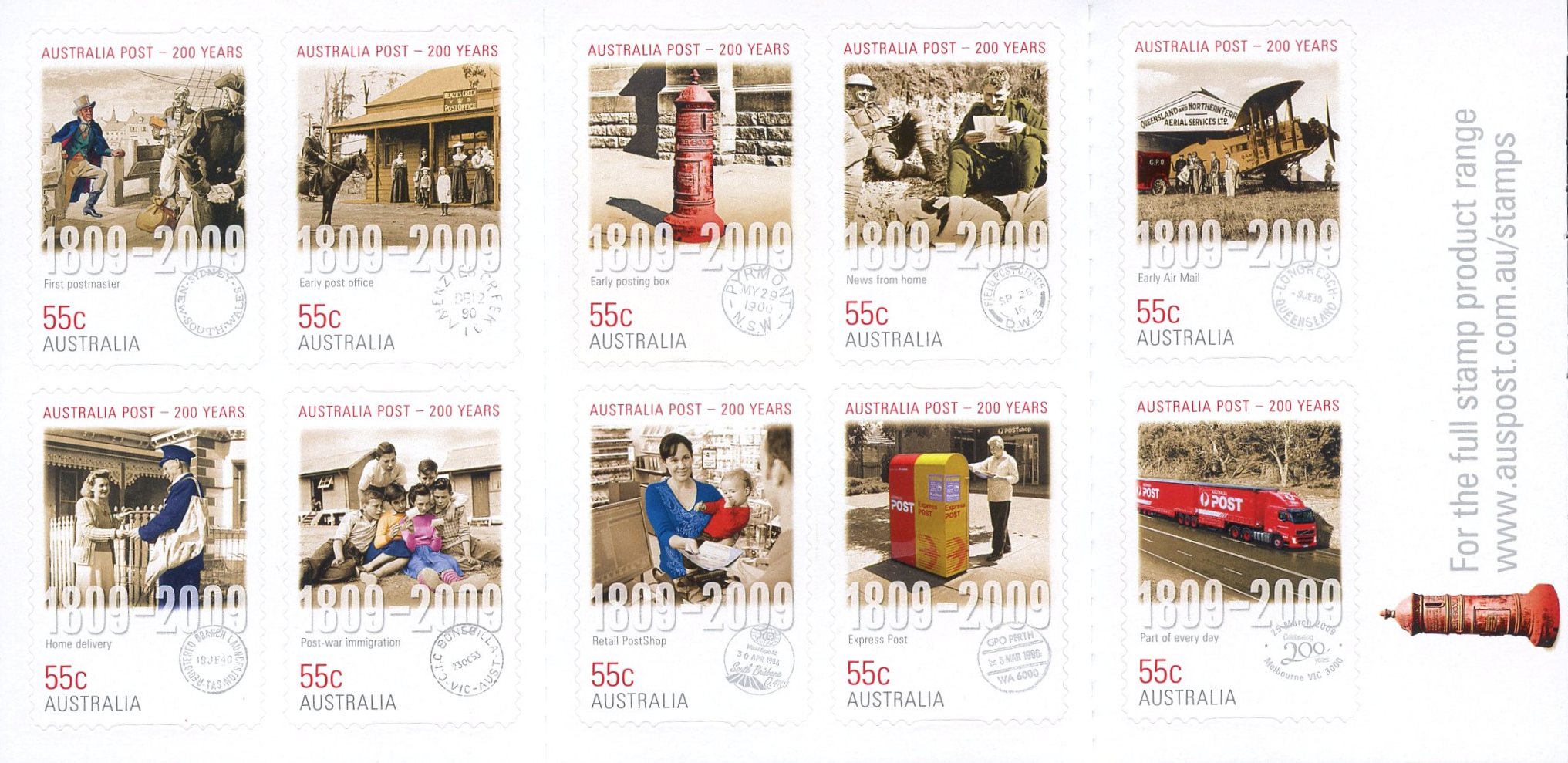 BOOK STAMPS AUSTRALIA